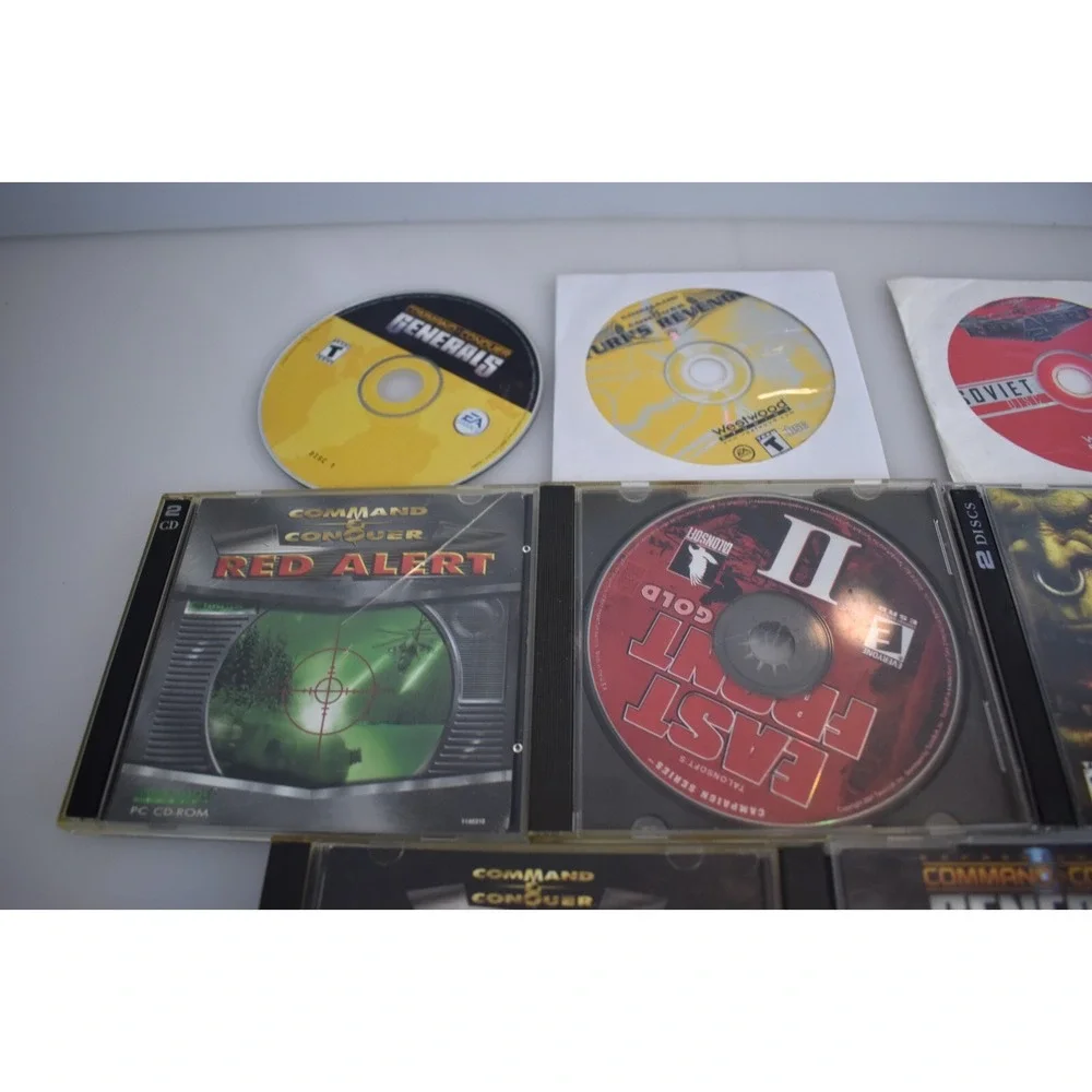 Lot of 11 PC RTS Strategy Games Command & Conquer Warcraft Red Alert Generals